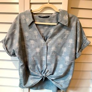 Women’s Zara Palm Tree Top (Size S)
